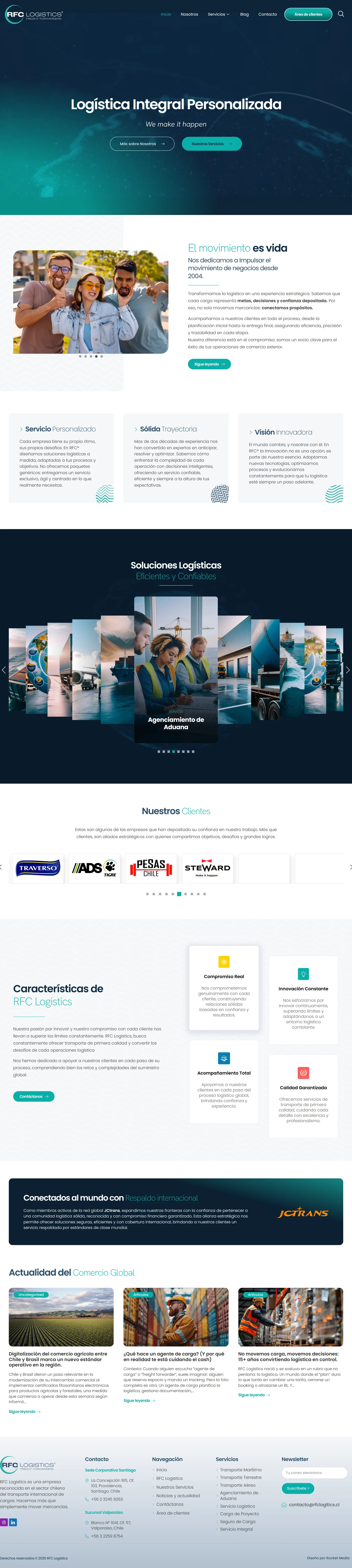 Diseño web RFC Logistics