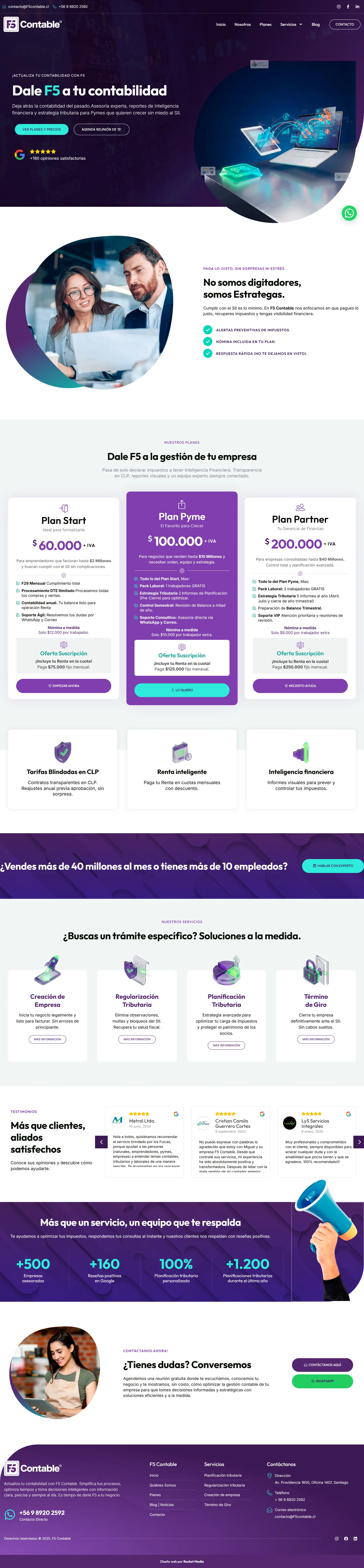 Sitio web F5 Contable