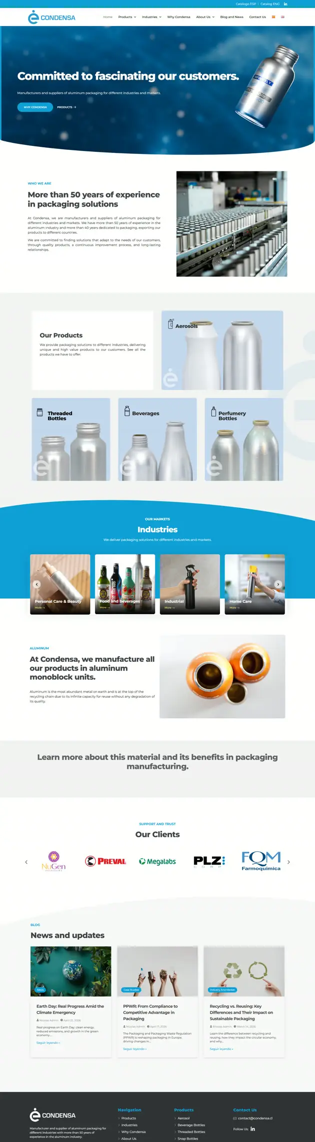 Sitio web Condensa