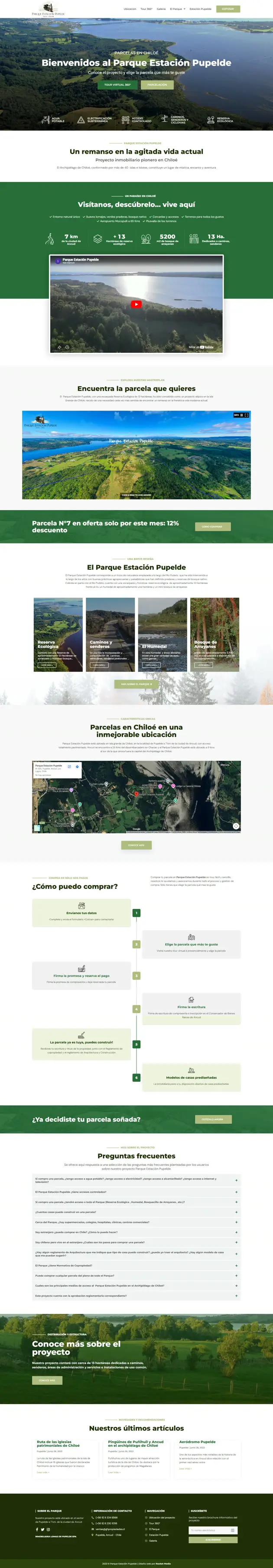 Sitio web Parque Estación Pupelde