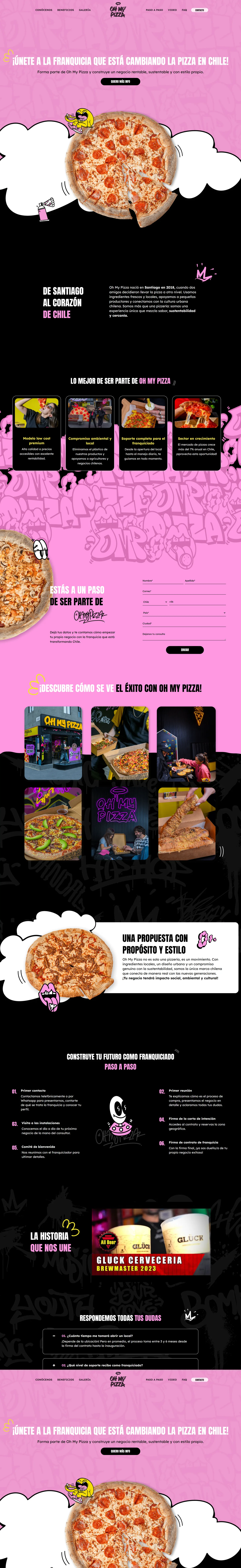Sitio web Oh My Pizza
