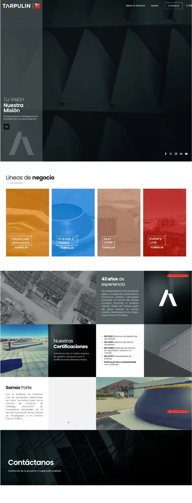 Proyecto holding Tarpulin