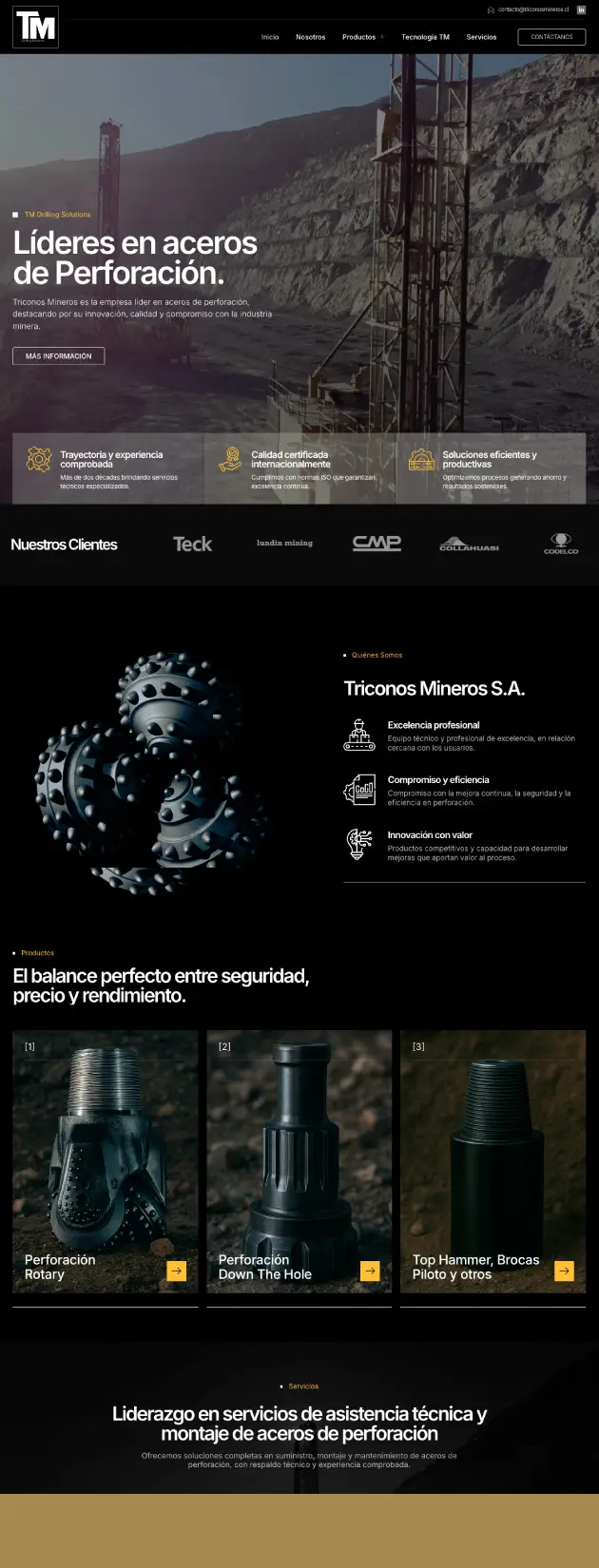Proyecto web Triconos Mineros